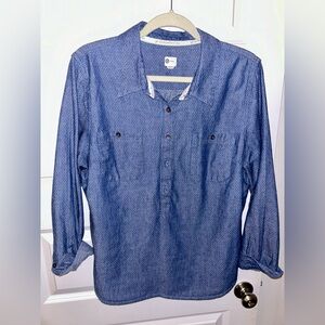 Women’s Toms Blue & White Polka Dot Shirt Size XL